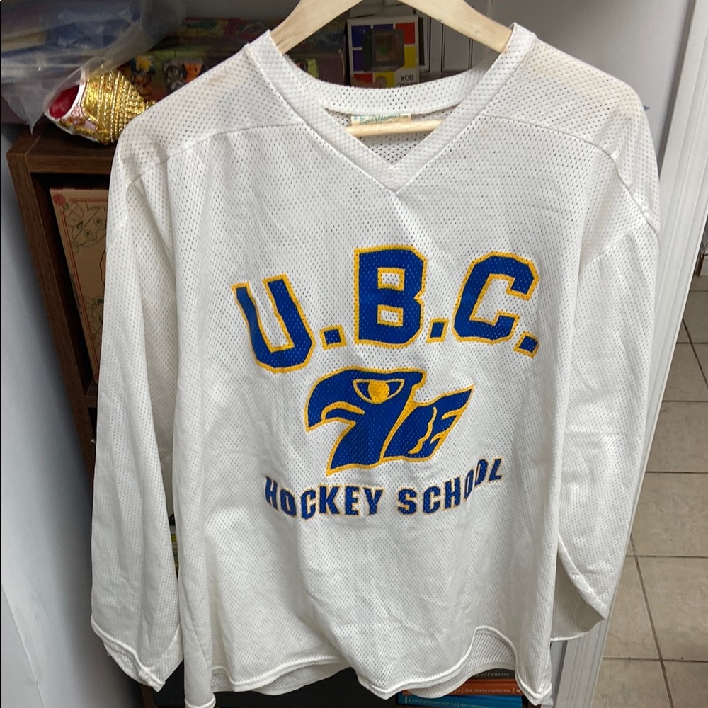 Vintage White U.B.C. Hockey School Jersey